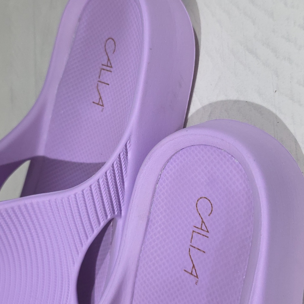 CALIA Lilac Molded Slides Womens Sz8 - Picture 6 of 7